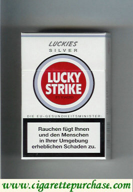 Lucky Strike Luckies Silver Lights cigarettes hard box